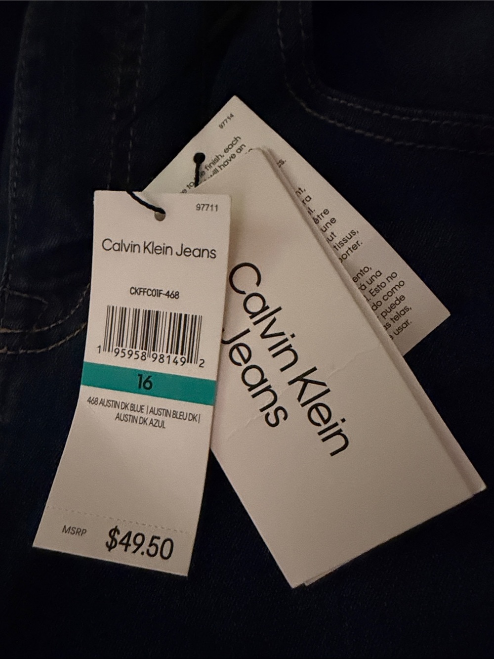 Calvin Klein Women's Dark Indigo Skinny Jeans